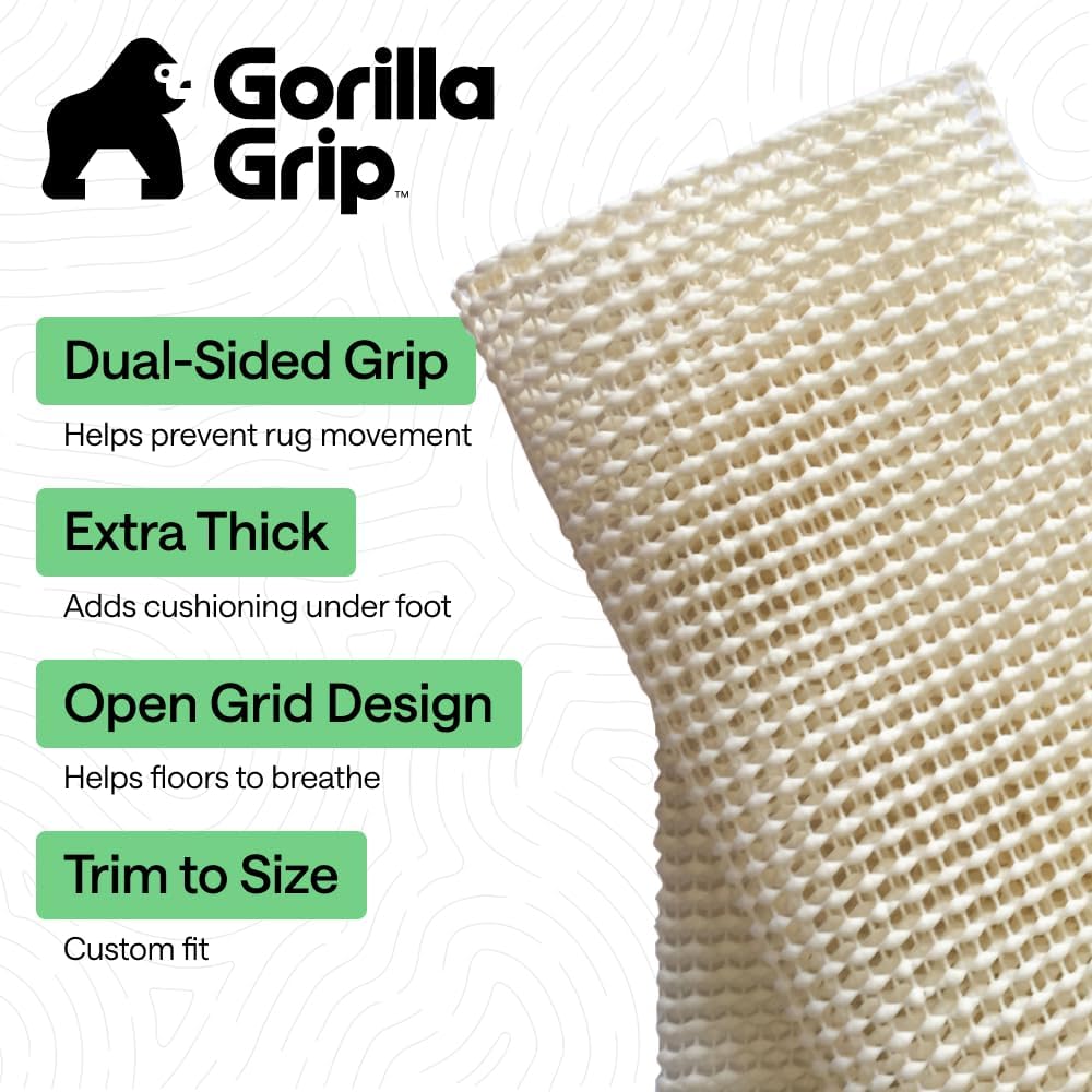 Slip Resistant Rug Pads for Hardwood Floor 2x10 Cream - Set of 20