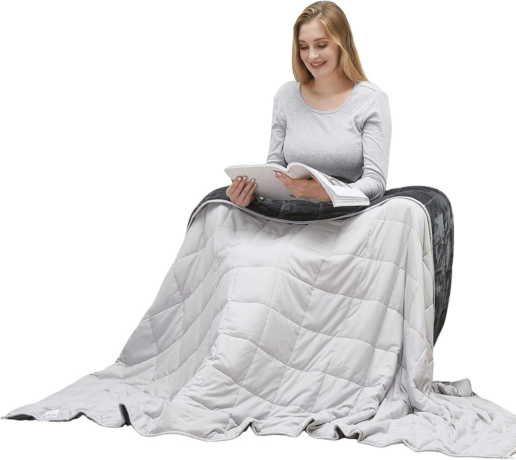 Soft Weighted Blanket, Dark Grey, 48 * 72 10LBS