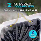 Outdoor Evaporative Cooler, Portable & Ultra-Quiet Air Cooler with 4 Fan Speeds, USB Rechargeable, 6