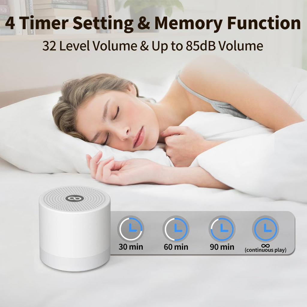 Sound Machine Mini White Noise Machine with 30 4 Timers Memory Function for Newborn Baby Kids Adults Portable