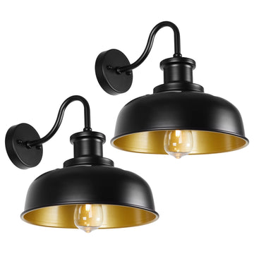 Solar Barn Lights for Outside, Outdoor Wall Light Solar Powered, Farmhouse Exterior Wall Sconces, Industrial Outside