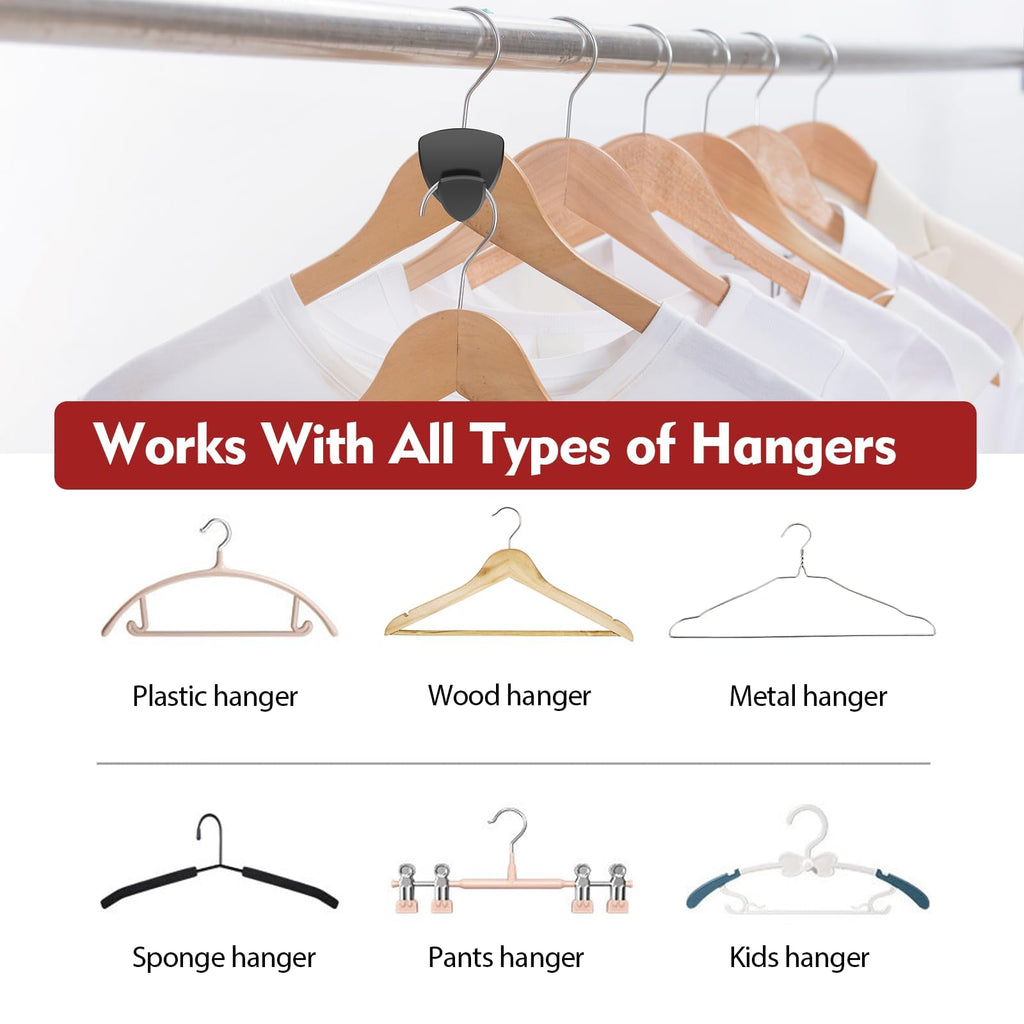 Space Saving Hanger Hooks 70Pcs, Upgrade Heavy Duty Hangers Connector Hooks