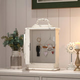 Vintage Mantel Clock with Hidden Safe, Antique White Style Fireplace Clocks