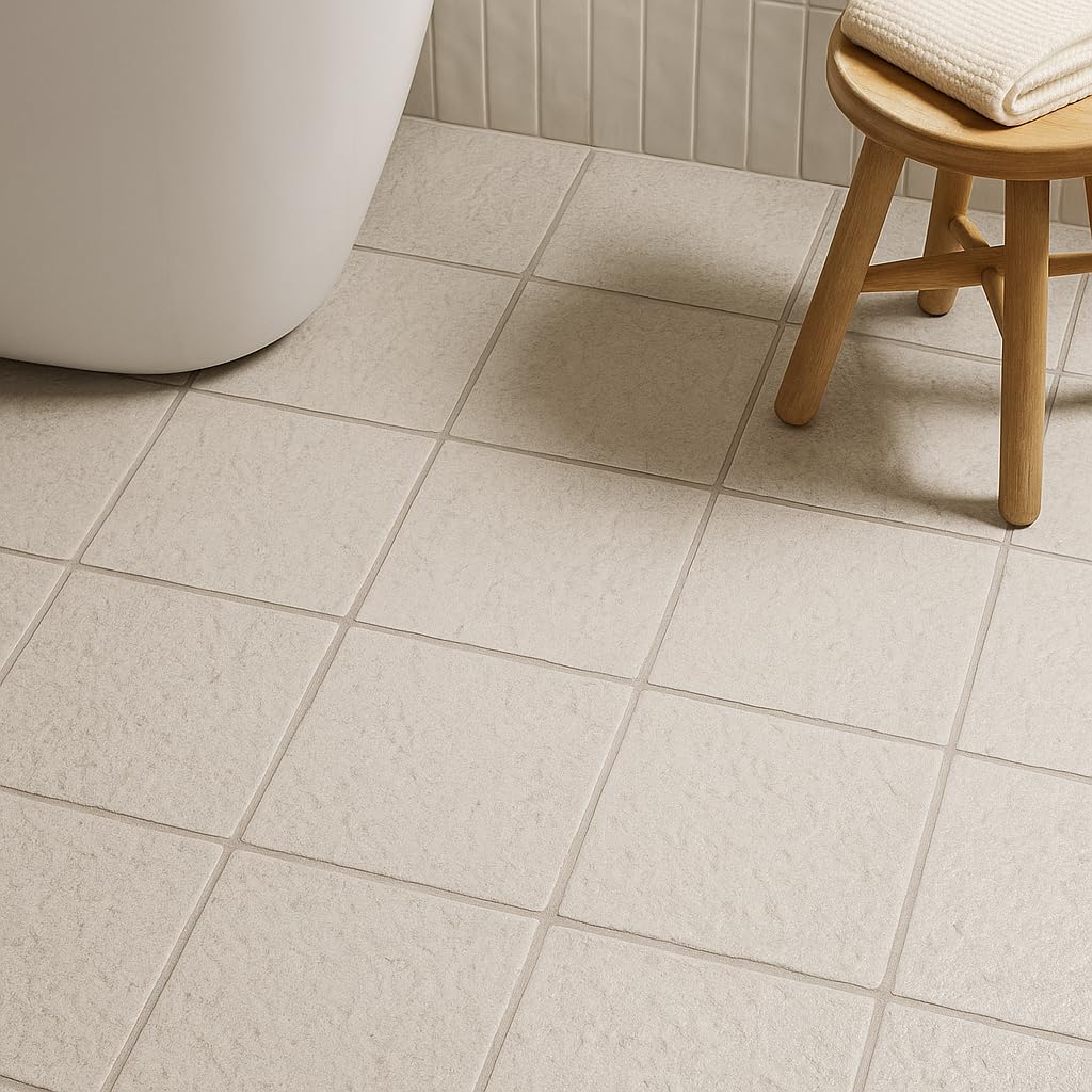 Arctic Ivory Square 6x6 Ceramic Wall Tile Textured Matte, Kitchen Backsplash, Pool, Bathroom Shower, Accent Decor