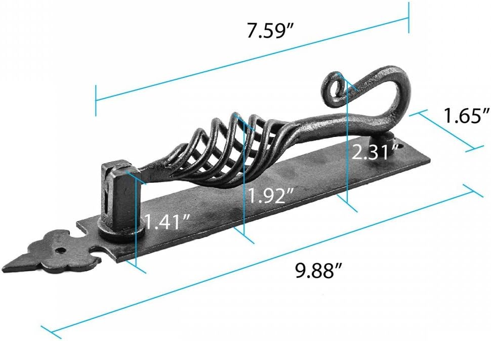 Door Knockers 10 in. Black Cast Iron Birdcage Style Door Knocker with Mounting Hardware