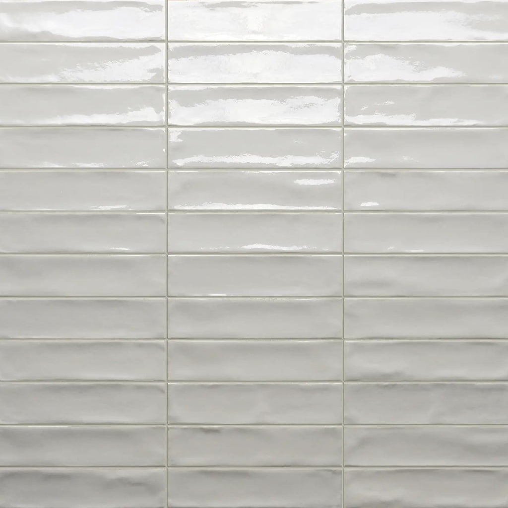 Pure White Glossy Porcelain Subway Zellige Look Tile-2"x8" Wall and Floor, Backsplash , Shower,Fireplace Accent-Great