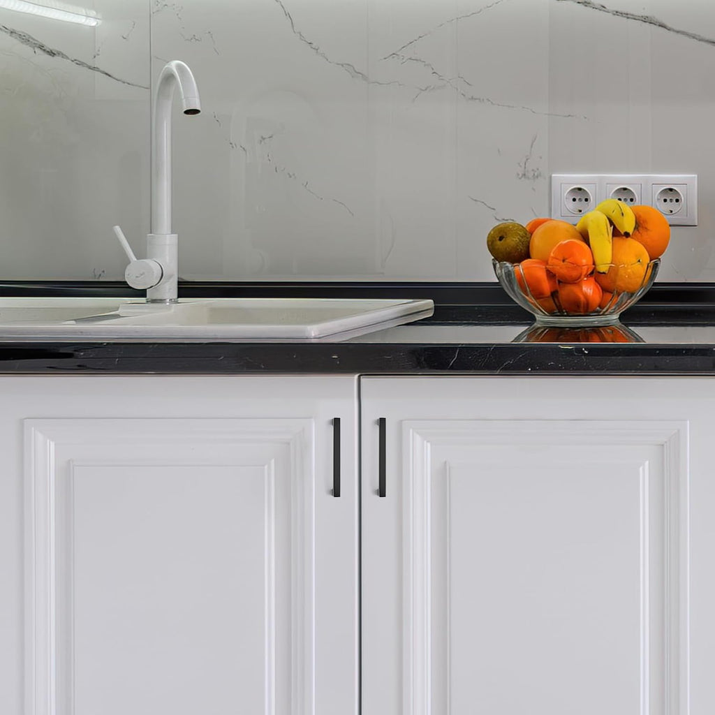 30 Pack 5 Inch Kitchen Square Cabinet Handles Matte Black Pulls Drawer Hardware for Cabinets Cupboard