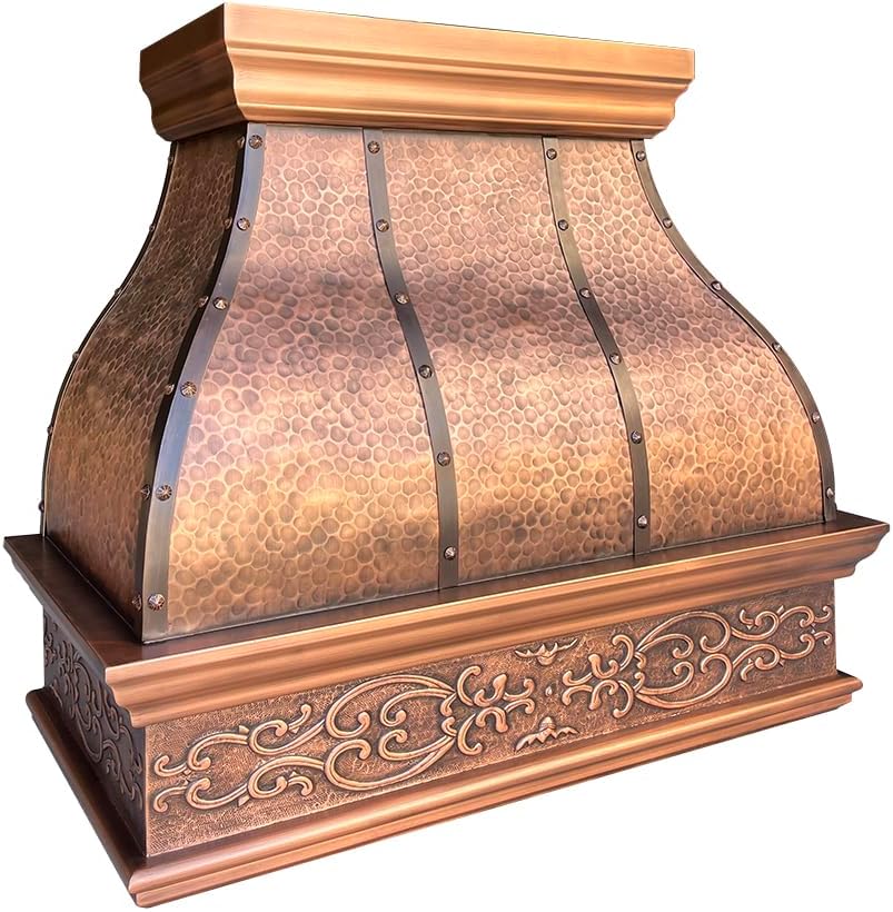 36 Inch Copper Island Mount Range Hood