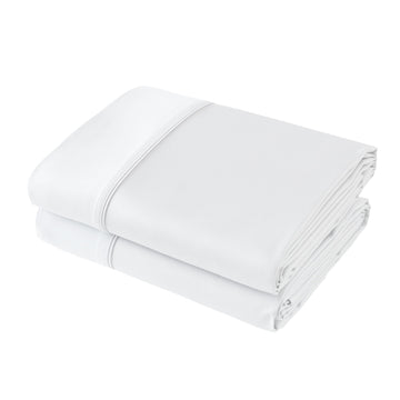 Flat Sheet Only 2 Pack, TwinXL Size 400 Thread Count 100% Egyptian Cotton Flat Sheet - Wrinkle, Fade, Stain Resistant