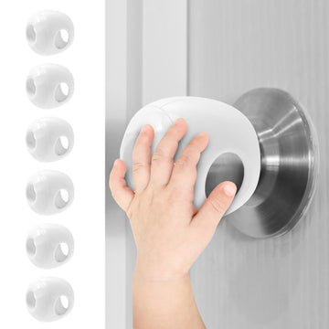 Child Safety Door Knob Covers 6 Pack Reusable Baby Proof Door Knob Locks Baby Proof Door Handle Protector for Kids