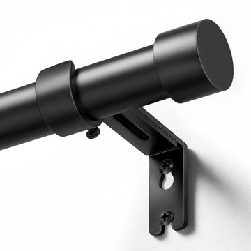 Curtain Rods for Windows 66 to 120 Inch, Black Curtain Rod