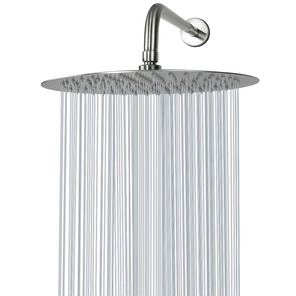 Rain Shower Head, Ultra-Thin Design-Pressure Boosting, Awesome Some Experience, High Flow Stainless Steel Rainfall