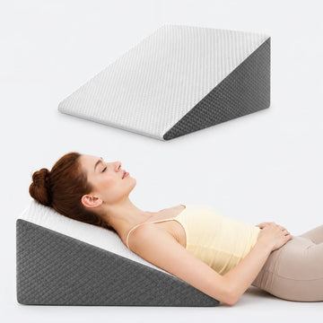 Wedge Pillow for Sleep Apnea, 12 Inch Memory Foam Bed Wedge Pillow | Bed Wedge Pillow for Headboard Triangle, Acid
