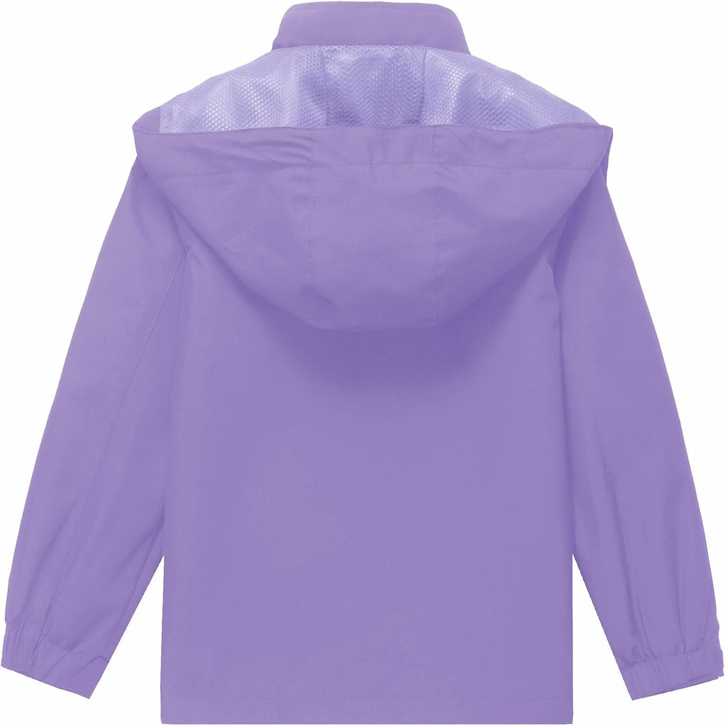 Boys Rain Jacket, Girls Raincoat Waterproof Lightweight Windbreaker Coats for Kids