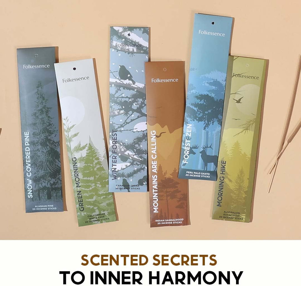 Premium Incense Sticks Sandalwood, Palo Santo-120 - Set of 6