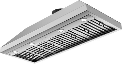 48 Inch Stainless Steel Range Hood Insert 1150 CFM 4 Speed LED Lights Ducted