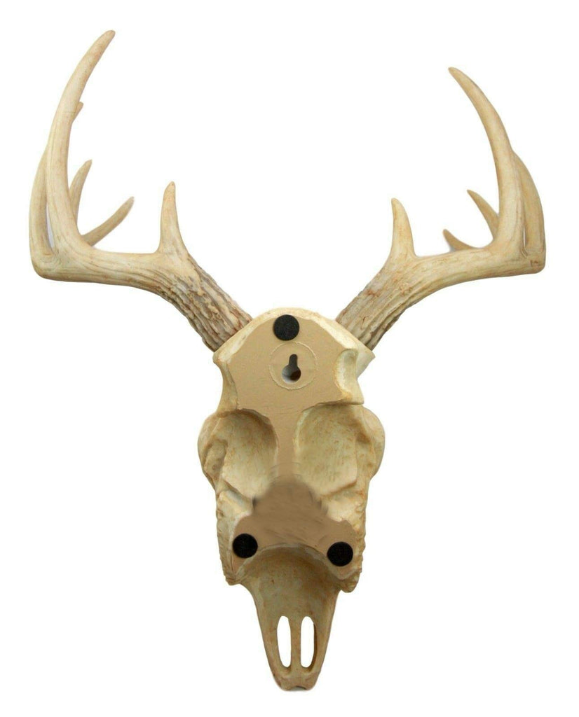 Rustic Hunter Deer 10 Point Buck Skull Trophy Antlers Wall Mounted Plaque Decor Figurine 14.25" Long Hunter's Antler