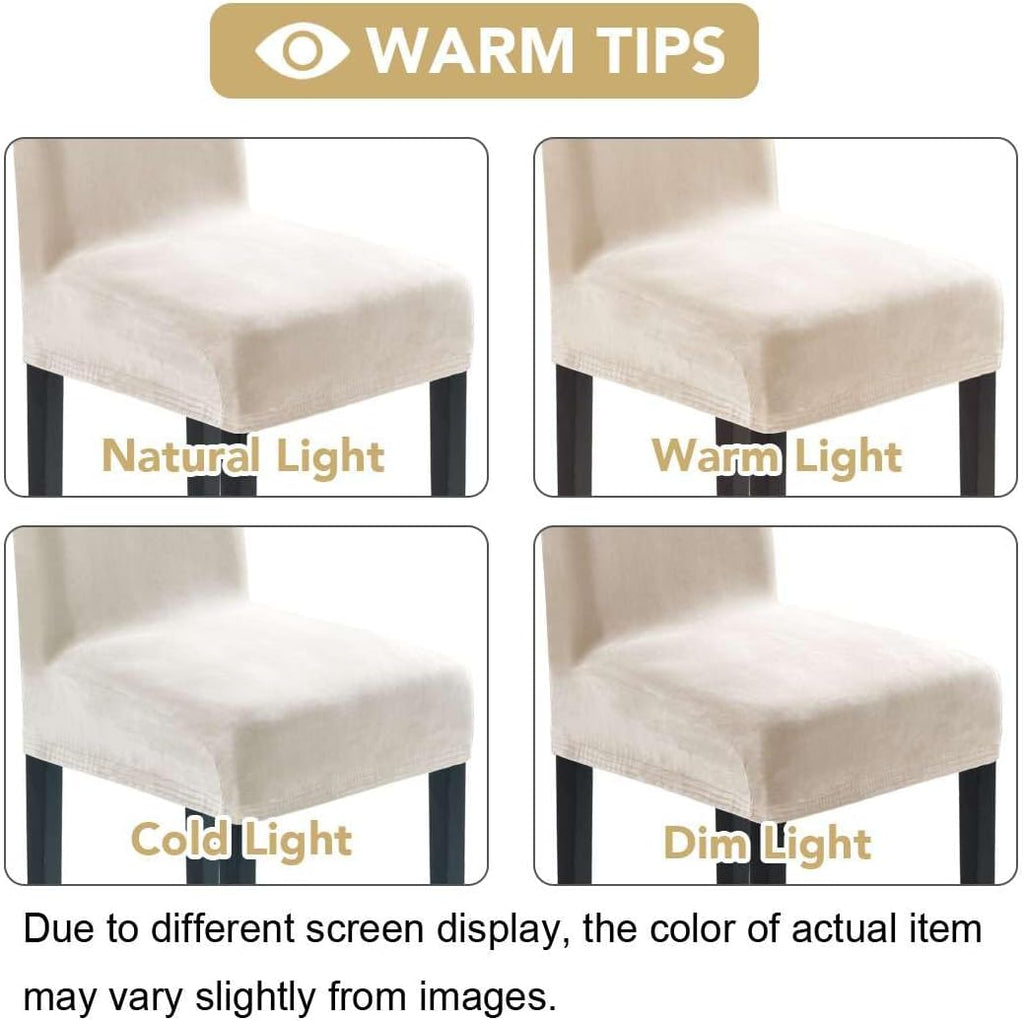 H.VERSAILTEX Dining Chair Covers Velvet Stretch Chair Covers for Dining Room Set of 6 Parson Chair Slipcovers Chair
