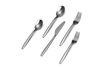 Tia 80-Piece Flatware Set, 18/10 Stainless Steel