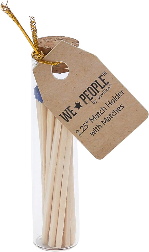 Pavilion - Flip Flops - Wooden Matches, Glass Cork Bottle & Stoneware Match Holder Set Beach Seaside Waterfront Ocean