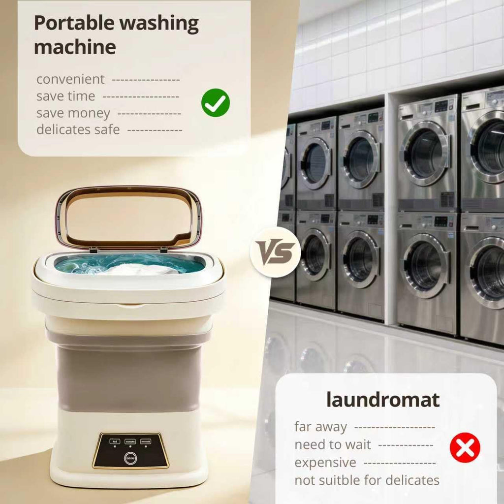 Portable Washing Machine, 16L Upgraded with Spin Basket, Small Washer portable for Underwear, Delicate Clothes, and