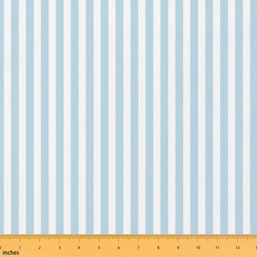Striped Fabric by The Yard, Blue White Stripe Fabrics for Sewing Lover, Geometric Stripes Soft Polyester Craft