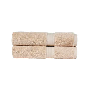 Renaissance 2 Piece Bath Towel Set | 100% Egyptian Cotton | Driftwood Beige