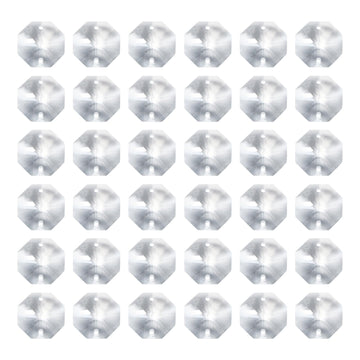 K9 Crystal Octagon Beads 2 Holes Pendants, 40 Pack 20mm Chandelier Prisms Parts Ornaments Hanging Beads for DIY Arts