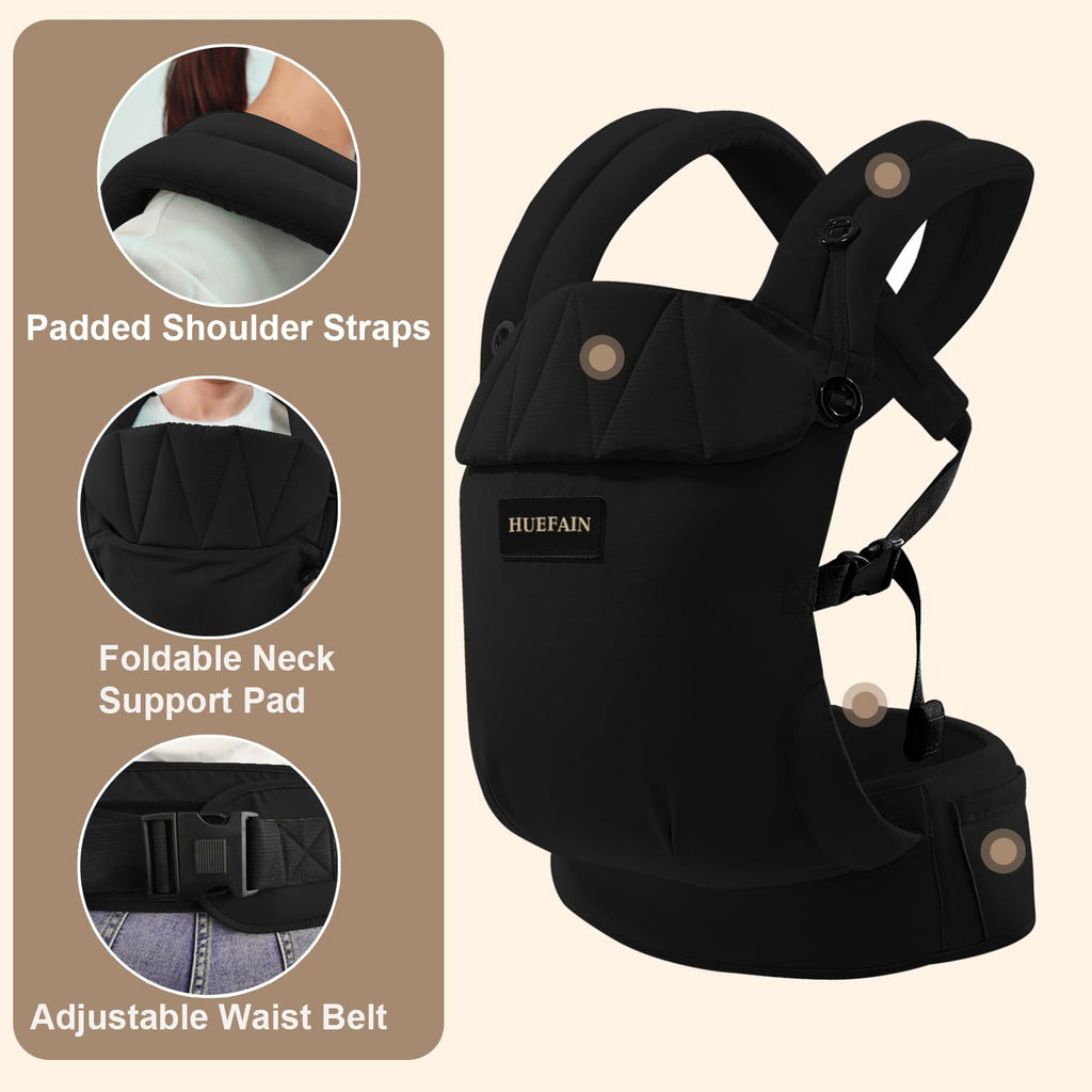 Carrier (7-44 lbs), Soft Breathable Double-Shoulder Carrier with Adjustable Support, Ergonomic Design for Hip