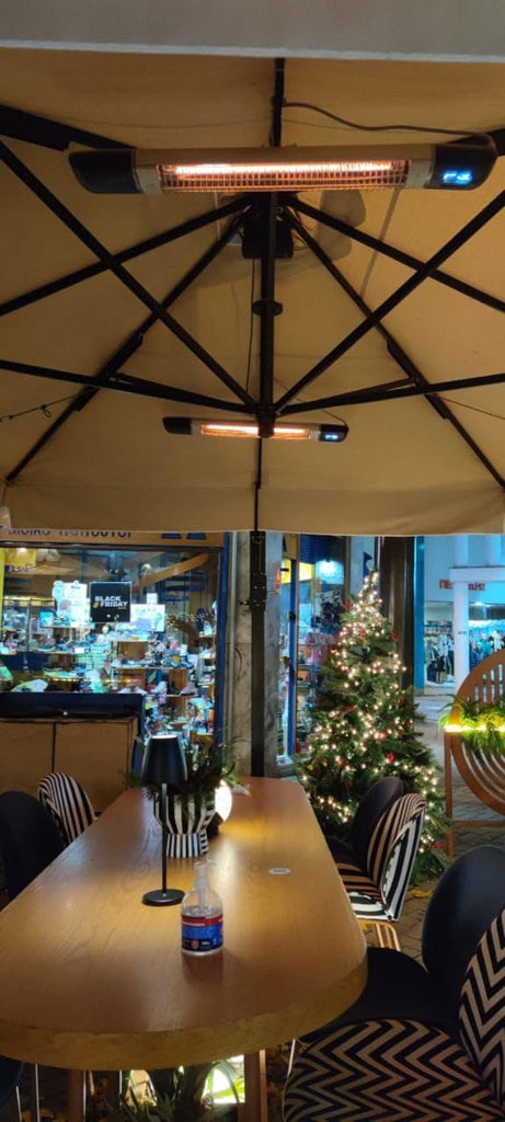 Infrared Patio Heater 2-in-1 Wall-Mounted & Freestanding Indoor & Outdoor 300/1500W - 6 Heat Modes - Instant Heat in