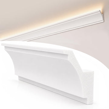 10 Pack 39Ft Ceiling Crown Molding Trim, Room Top Light Strip Crown Molding