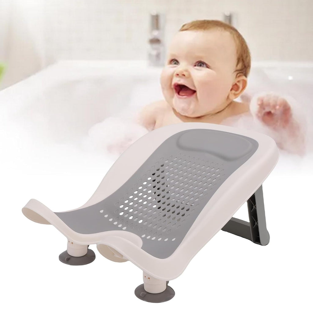 Butt Washing Basin, Portable Bath Tub with Strong Suction Cups and Foldable Stand for Newborn Bathing Support, Non