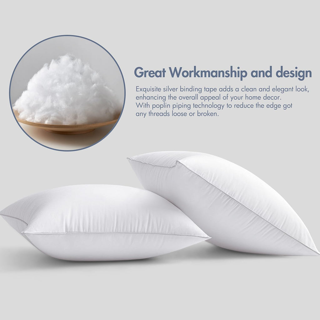 18x18 Pillow Inserts () -Decorative Throw Pillow with 100% Cotton Cover Square for Sofa Couch - Set of 4