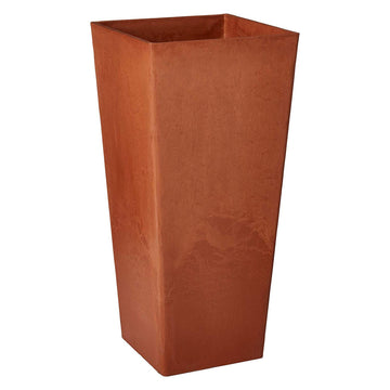 PSW UFH41TC Contemporary Tall Square Planter, 16 by 16 by 32", Terra Cotta Color
