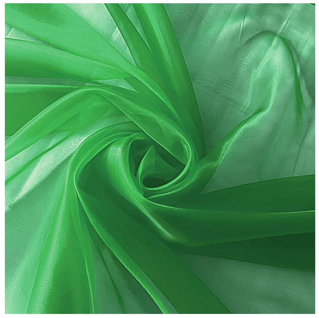 75 Yard Organza Fabric 44" Wide for Wedding Event Décor - Green