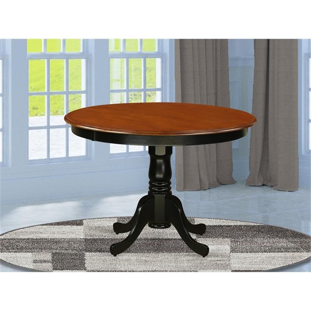 West Furniture HLT-BCH-TP Hartland Kitchen Dining Table - a Round Wooden Table Top with Pedestal Base, 42x42 Inch
