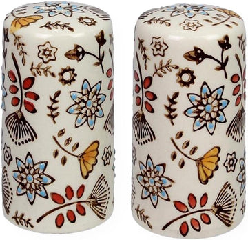 Country Floral Salt and Pepper Shakers, Unique Flower S&P Shaker Set - Set of 2