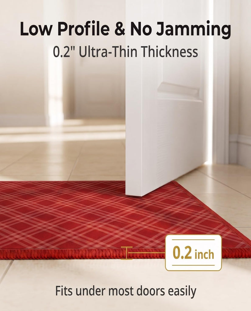 Red Checkered Area Rug Bedroom Dorm Office Living Room