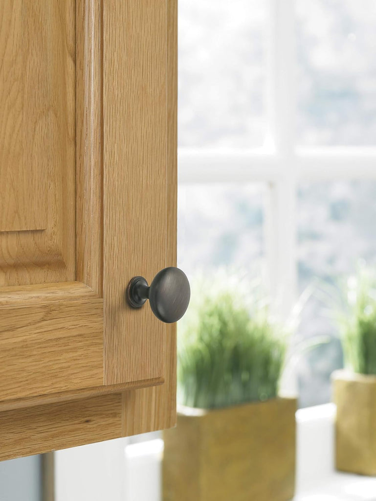 | Cabinet Knob | Oil Rubbed Bronze | 1-1/4 inch (32 mm) Diameter | Edona | 10 Pack | Drawer Knob | Cabinet Hardware