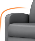 Padded Seat Recliner Chair Set of 2 Single Sofa Recliner for Living Room PU Leather Upholstered Reclining Chair Home