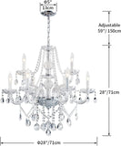 9 Light Modern Contemporary Elegant Crystal Glass Chandelier Pendant Ceiling Lighting Fixture A100-B07166Y84S