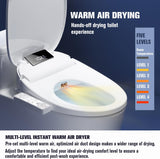 Toilet Bidet Seat, Instant Warm Water, Self-Cleaning Nozzle, Multiple Spraying Modes, Electric Heated Seat