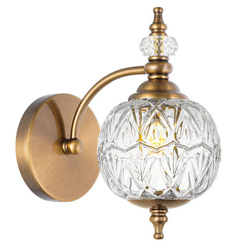 Brushed Antique Brass Bathroom Wall Sconce Vintage Style - G9 Bulb Compatible, Small Hardwired Bathroom Vanity