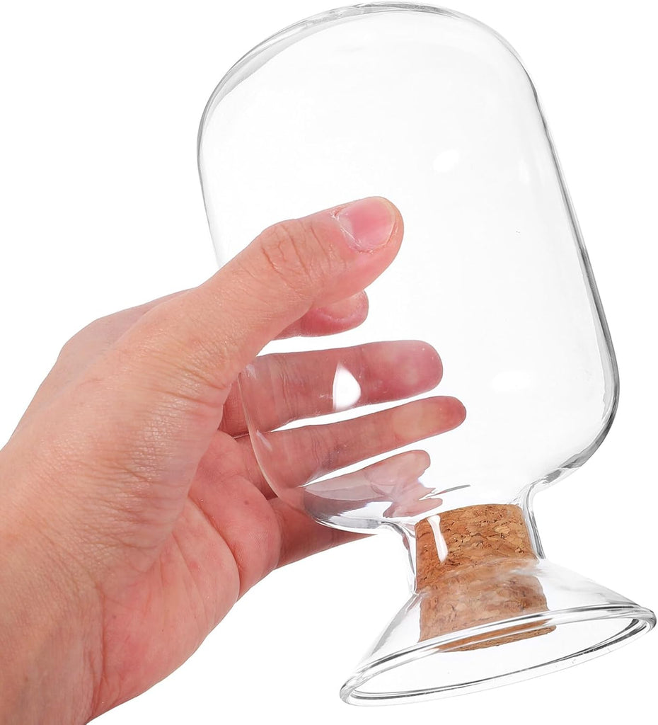 Transparent Glass Match Holder Jar Cork Stopper Storage Container for Matches and Decorative Display for Diy Projects