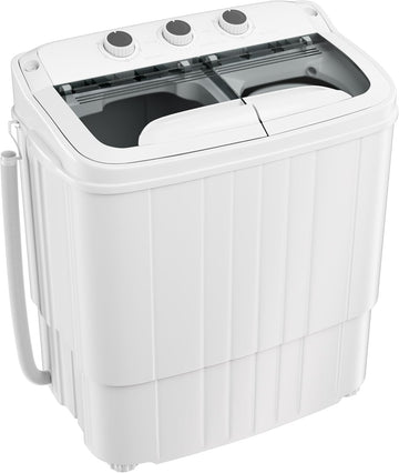 Portable Washing Machine, 17.6 Lbs Compact Mini Washer and Dryer Combo,Twin Tub Laundry Washer with Spin Cycle