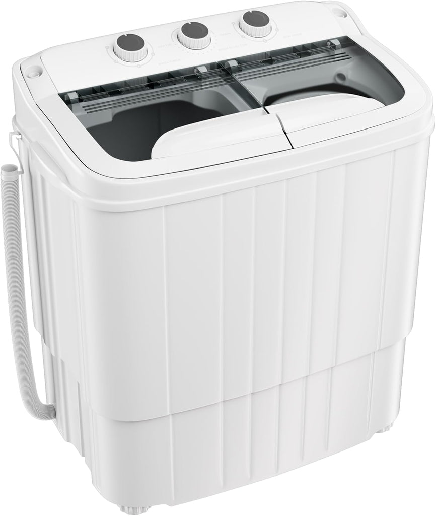 16Lbs Portable Washing Machine, Compact Single Tub Laundry Washer with Spin Dryer, Mini Semi-Automatic Washing Machine
