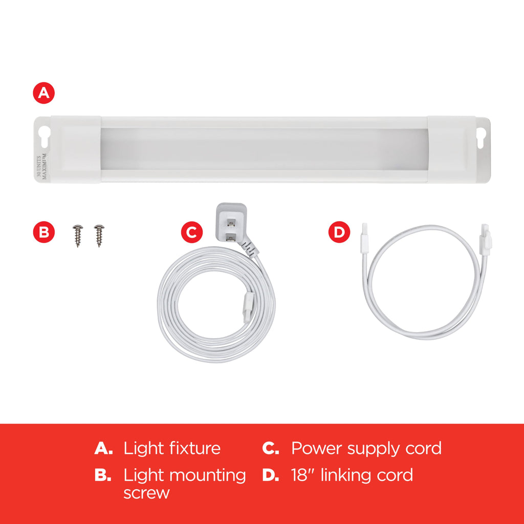 36 Inch Plug in Under Cabinet Light with Soft White 2700K Light