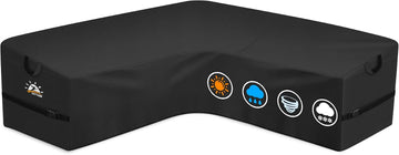 Outdoor V-Shaped Sectional Cover - 600D Heavy Duty Patio Sectional Sofa Cover, Waterproof Patio Furniture Covers for