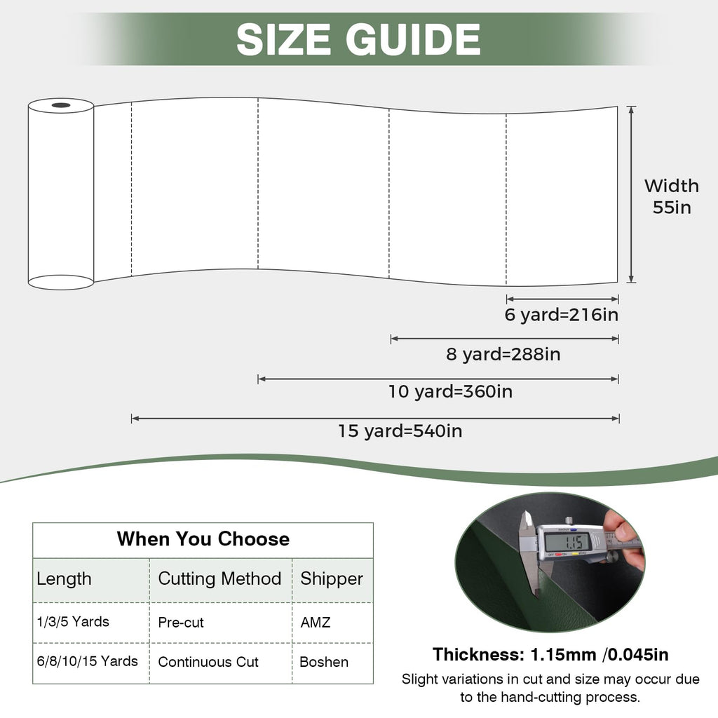 Faux Leather Fabric by The Yard, 55" W, Green