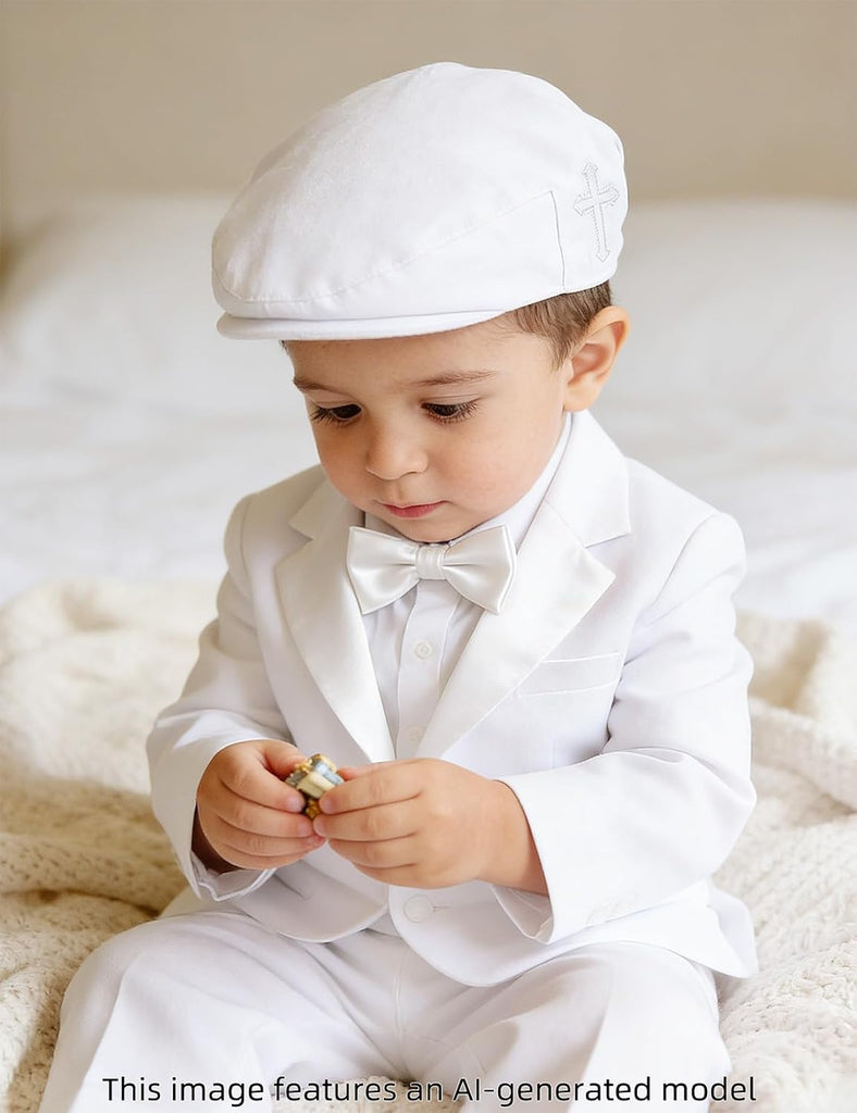 Baptism Hat for Baby Boys Girl Christening Dedication White Cap
